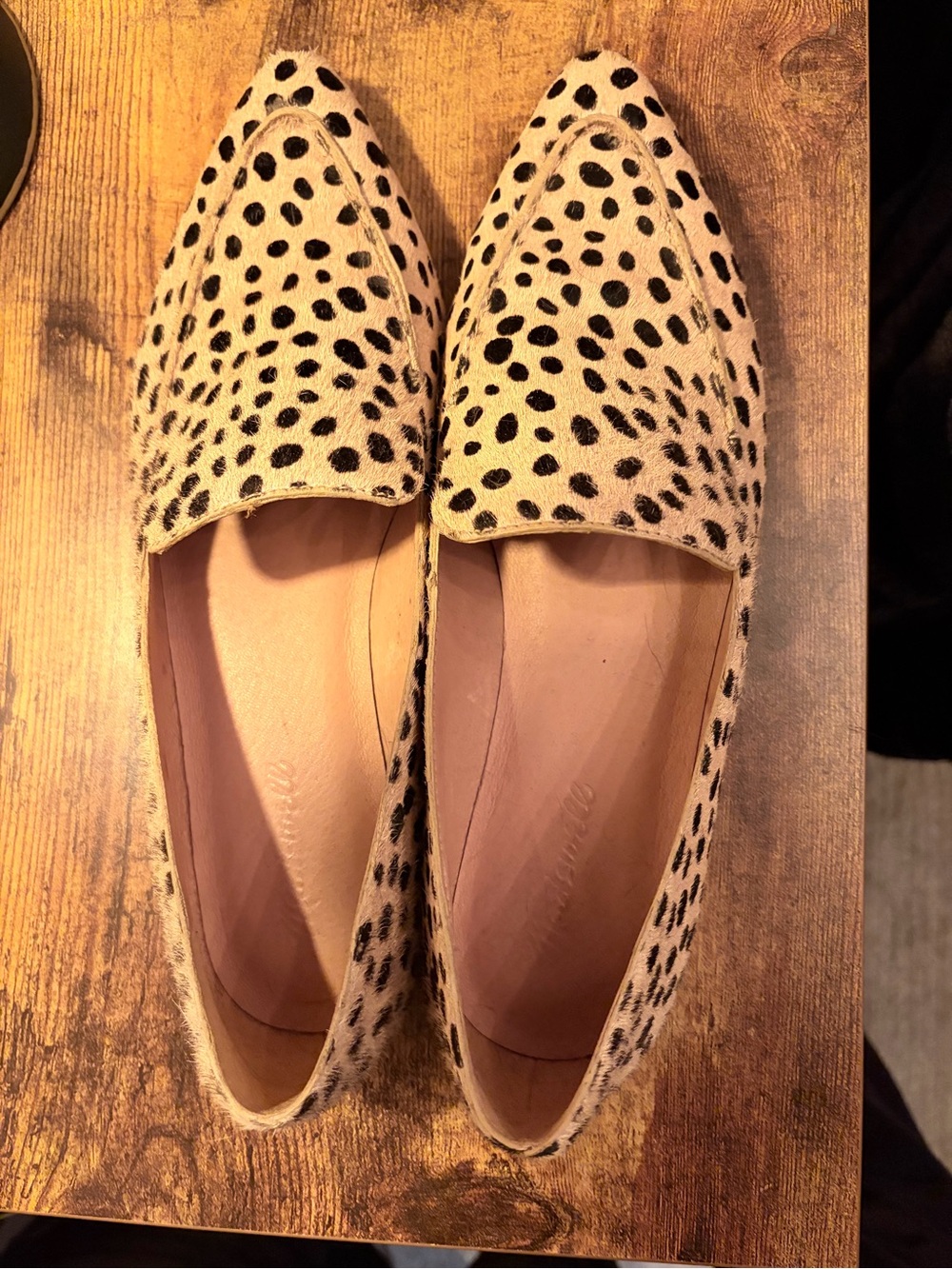 Madewell Women's Pointed Slip-On Loafers - Calf Hair Leopard Print